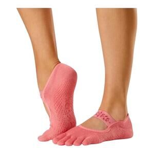 Toesox NIP Striking Mia Full Toe Grip SUMMER SUNSET Pilate Barre Yoga Medium